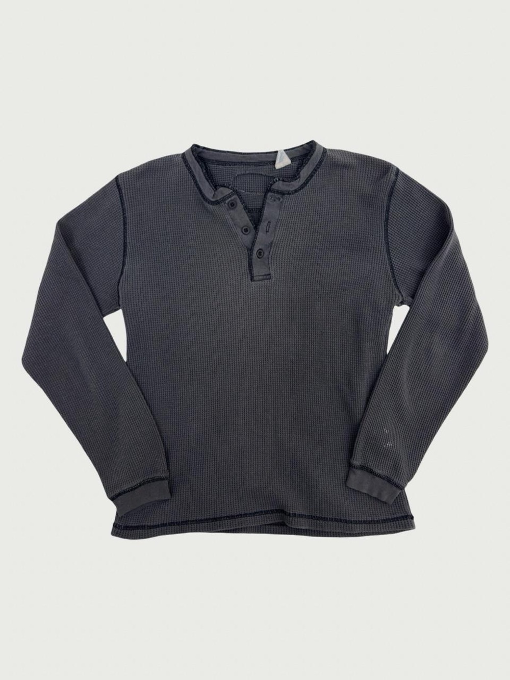 Vintage Henley Thermal Long Sleeve